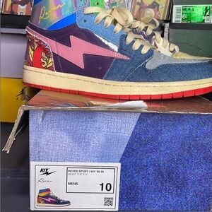 Reves Sport / KIY '85 Hi Multicolor Sneaker - Pink Lightning Accent